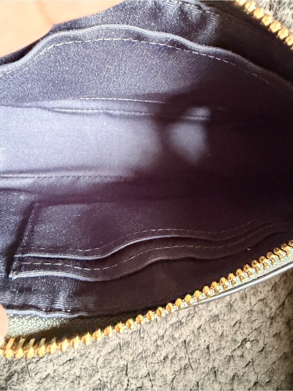 Dark Green/gold Coach Nolita 19 crocodile embossed leather purse - Picture 4 of 4